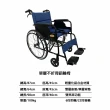 【海夫健康生活館】晉宇 單層不折背鋁輪椅 18吋座寬 / 22吋後輪 輪椅B款 藍色(JY-F16)