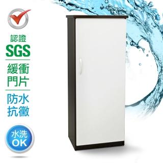 【IHouse】SGS 防潮抗蟲蛀緩衝塑鋼單門置物鞋櫃 寬43.5深33.5高117CM