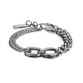 【米蘭精品】現貨+預購 鈦鋼手鍊鈦鋼手鏈(個性拼接嘻哈百搭情侶飾品聖誕節交換禮物74fl15)