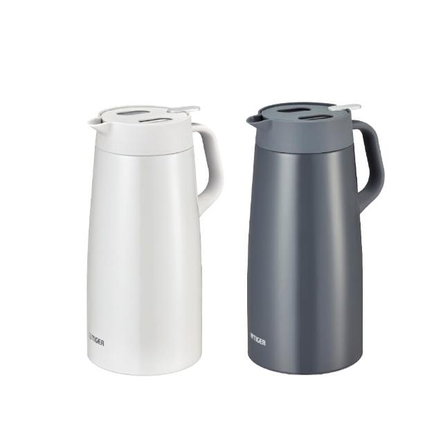 【TIGER 虎牌】按壓式不鏽鋼真空保溫壺2000ml(PWO-A200大容量保溫瓶/桌上提倒壺)