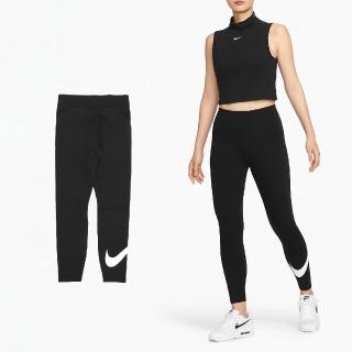 【NIKE 耐吉】緊身褲 High-Waisted Graphic 女款 黑 白 高腰 吸濕排汗 束褲 運動 長褲(DV7796-010)