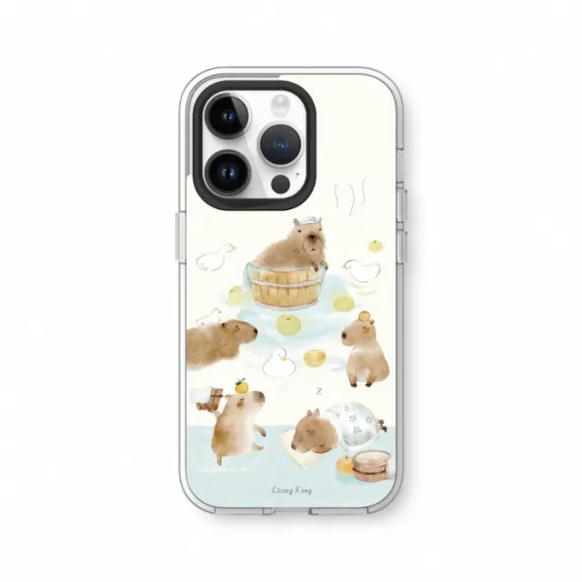 【RHINOSHIELD 犀牛盾】iPhone 13/13 Pro/13 Pro Max/Clear透明防摔手機殼/涼丰系列-水豚君(涼丰)
