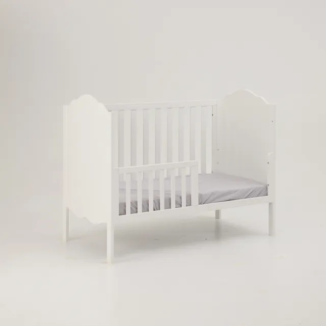【Lebaby 樂寶貝】Cloud雲朵三合一嬰兒床＋剎車腳輪 不含床墊(嬰兒床/成長床/美式小沙發)
