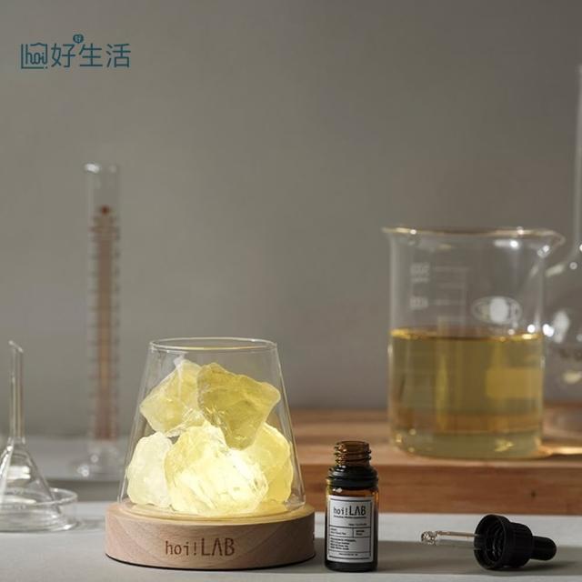 【hoi!LAB】富士水晶擴香燈禮盒-粉/紫/白水晶送10ml精油(多款顏色可選)