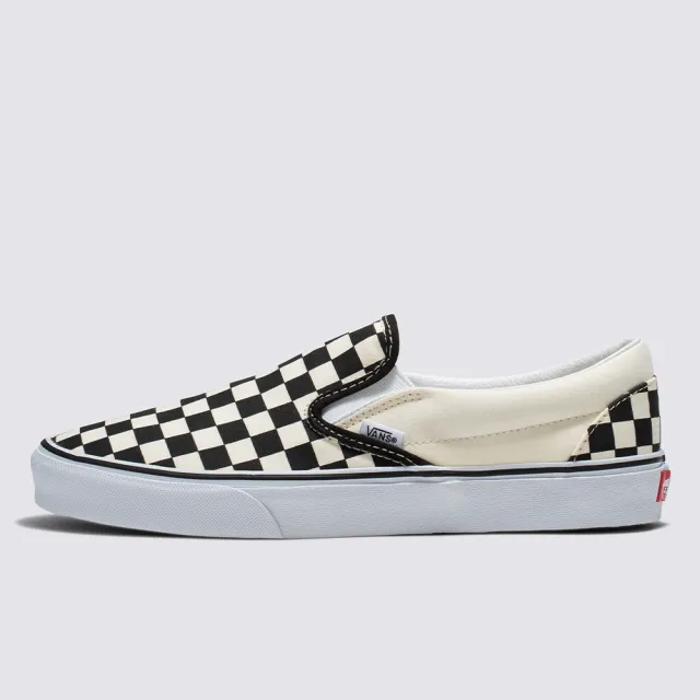 【VANS 官方旗艦】Classic Slip-On 男女款黑白棋盤格滑板鞋/休閒鞋/帆布