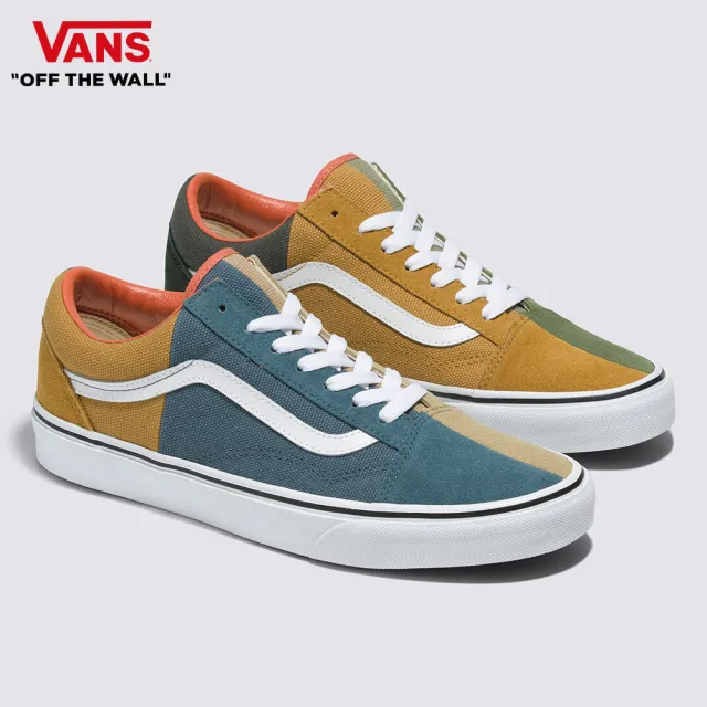 【VANS 官方旗艦】Old Skool Split 男女款彩色拼接滑板鞋/休閒鞋/帆布