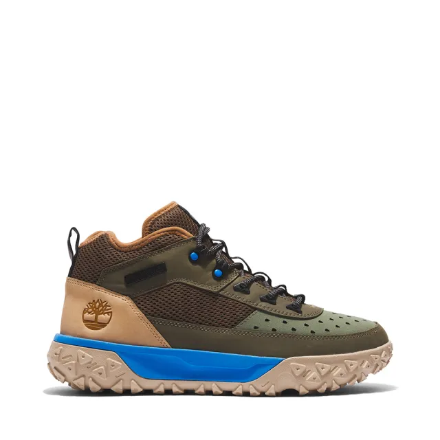 【Timberland】男款綠色 Greenstride™ Motion 6 中筒健行鞋(A5TMG991)