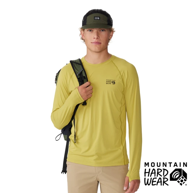 【Mountain Hardwear】Crater Lake Long Sleeve Crew Men 防曬長袖排汗衣 男款 淺橄欖綠 #1982421