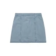 【Dickies】女款復古藍純棉品牌金屬釦簡約丹寧短裙｜DK013002C15