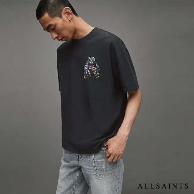 【ALLSAINTS】BEAST 短袖T恤Washed Black MG021Z(寬鬆版型)