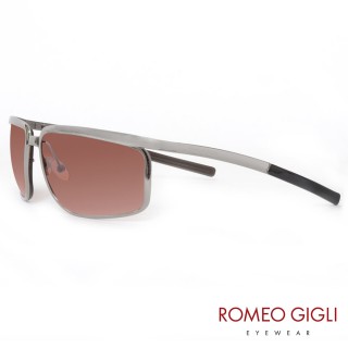 【Romeo Gigli】義大利簡約金屬邊框造型太陽眼鏡(銀-RG506-01)
