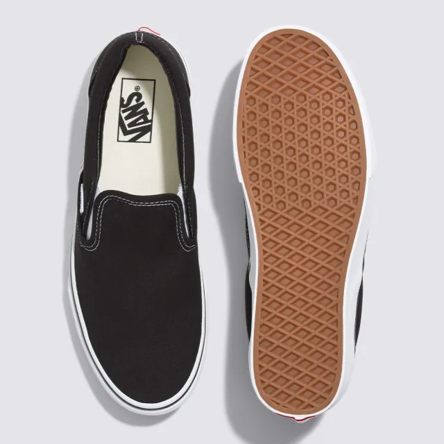 【VANS 官方旗艦】Classic Slip-On 男女款黑色滑板鞋/休閒鞋/帆布