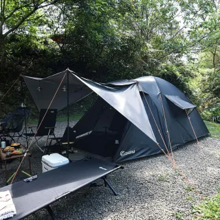 【ADISI】槲櫟庭院六人帳AT23056 黑色(露營、戶外、帳篷、野餐、野營)