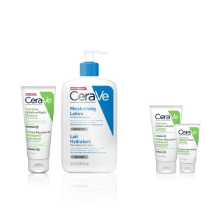 【CeraVe 適樂膚】溫和洗卸潔膚乳100ml +長效保濕乳473ml 年度限定組(保濕洗臉卸妝)