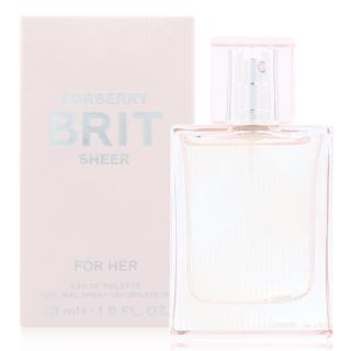 【BURBERRY 巴寶莉】Brit Sheer 粉紅風格女性淡香水 EDT 30ml(平行輸入)