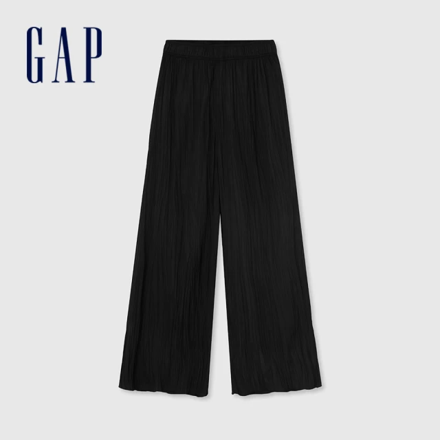 GAP 女裝 鬆緊工裝褲-黑色(480006)品牌優惠