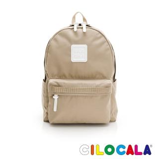 【CILOCALA】亮彩尼龍防潑水後揹包-中大(卡其)
