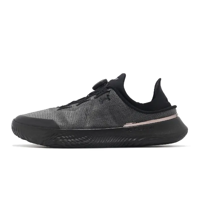 【UNDER ARMOUR】訓練鞋 Slipspeed Trainer Mesh 男鞋 黑 後跟可採 旋鈕鞋帶 兩穿式 運動鞋(3027726002)