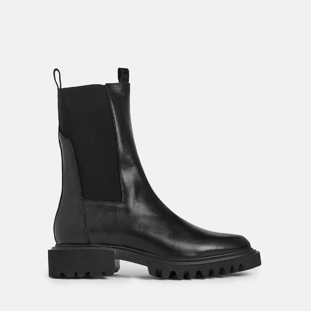 【ALLSAINTS】HALLIE 切爾西牛皮短靴Black W115FB