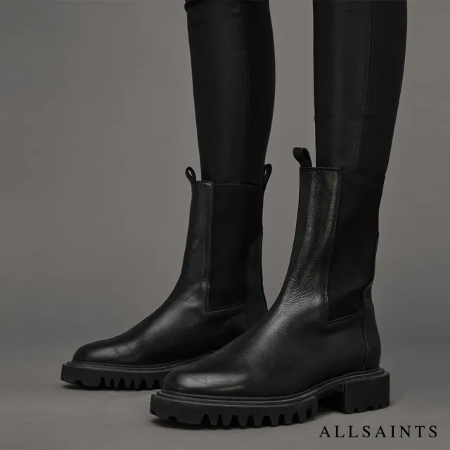 【ALLSAINTS】HALLIE 切爾西牛皮短靴Black  W115FB