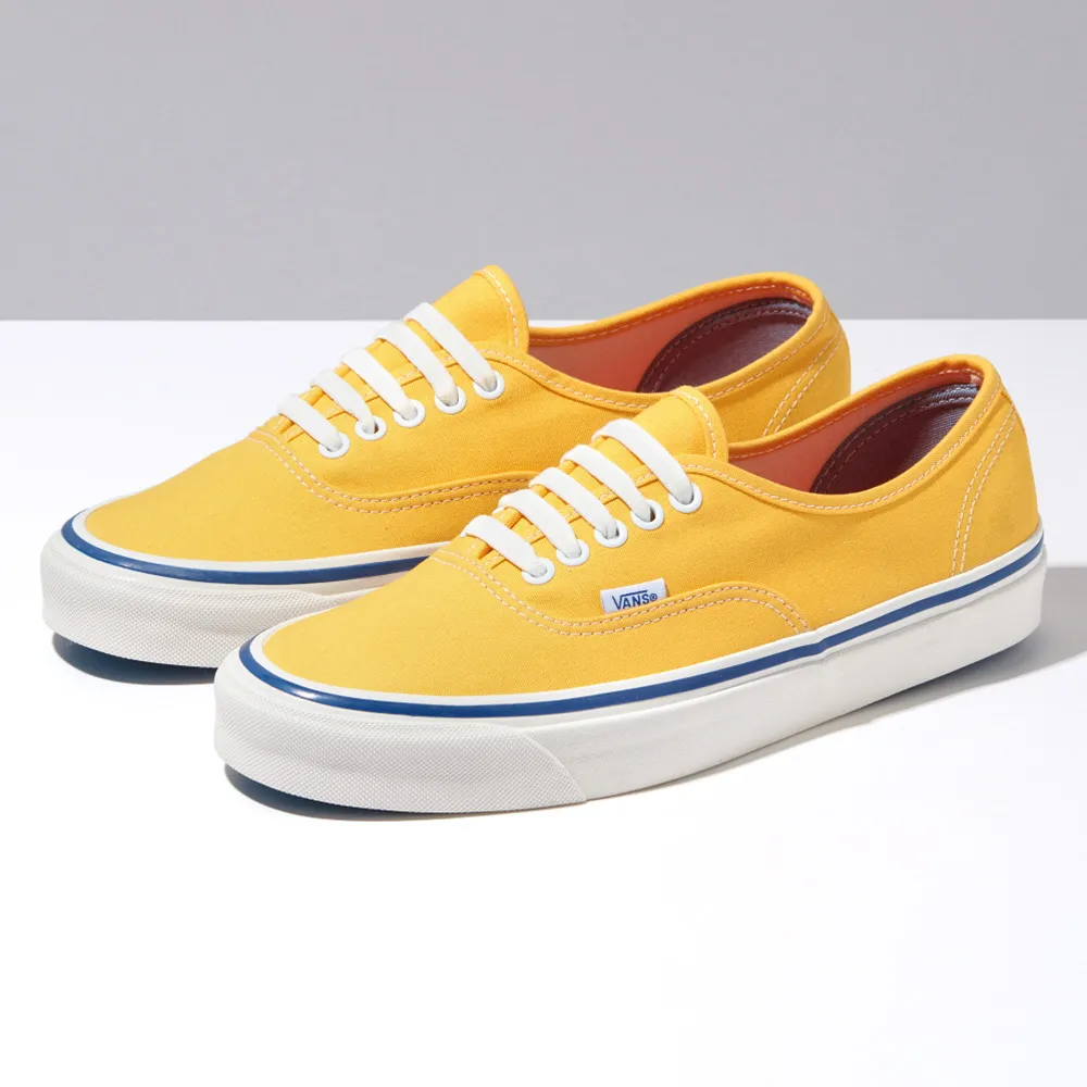 【VANS 官方旗艦】Authentic 44 Deck DX 男女款黃色滑板鞋/休閒鞋