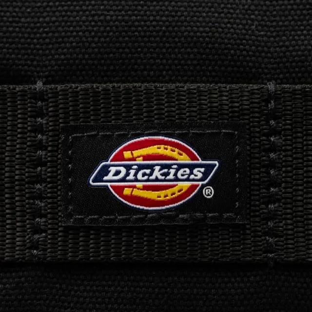 【Dickies】男女款黑色純棉帆布耐用多收納大容量後背包｜DK013024BLK