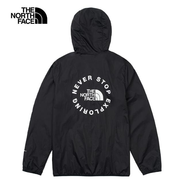 【The North Face 官方旗艦】北面男款黑色UPF防曬連帽外套｜87V6JK3(抗UV)