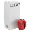 【LOEWE 羅威】經典品牌兔子造型牛皮雙扣環吊飾鑰匙圈零錢包(紅)