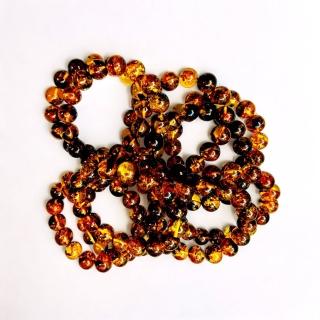 財富爆發富貴傳家天然紅金花珀手串(12-13mm)