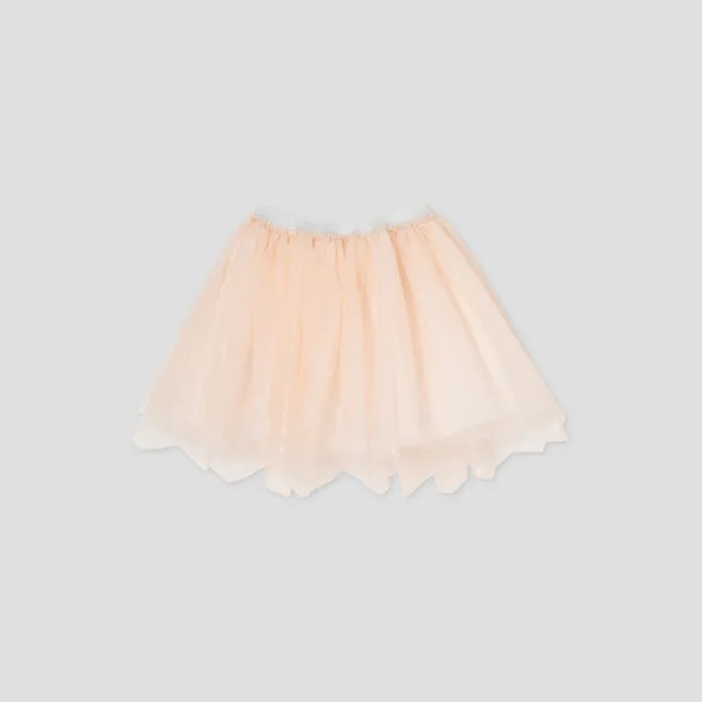 【GAP】女童裝 鬆緊短裙-橘黃色(890510)