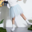 【GAP】女童裝 鬆緊短裙-天藍色(890510)