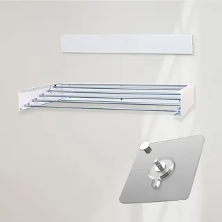 【Orange Plus 悅康品家】晾衣摺疊式曬衣架 壁掛式 摺疊收合 吊掛架 晾曬衣物(小巧時尚60cm 免打孔)