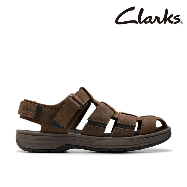 ClarksClarks 男鞋 Saltway Cove 雙魔術氈包頭羅馬鞋 涼鞋(CLM76900S)