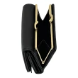 【Vivienne Westwood】春夏新款 女款 按扣三摺短夾-含零錢袋(黑色)