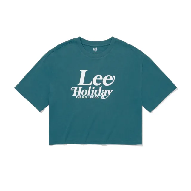 【Lee 官方旗艦】女裝 短袖T恤 / 短版 Lee Holiday 共3色 季節性版型(LB402045)
