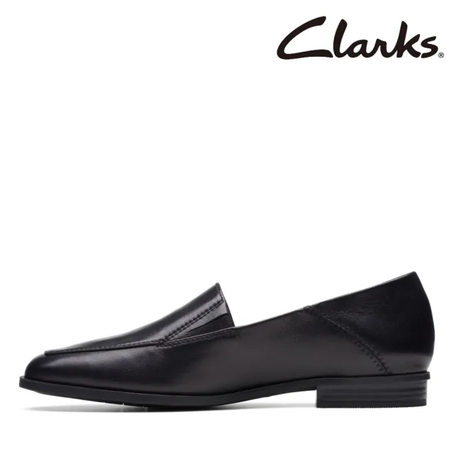 【Clarks】女鞋Sarafyna Freva  美好生活素面微方頭樂福鞋 平底鞋(CLF74827D)