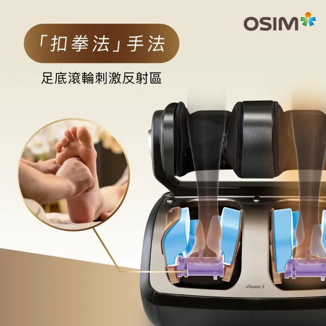 【OSIM】智能腿樂樂3 OS-3208(腳底按摩/美腿機/溫熱/翻轉)