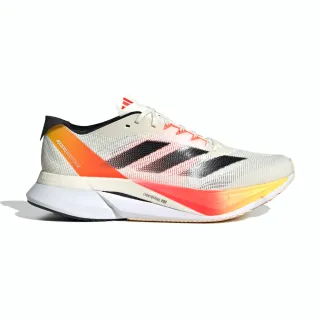 【adidas 愛迪達】Adizero Boston 12 M 男鞋 象牙白橘色 輕量 避震 中長跑 運動鞋 慢跑鞋 IG3320