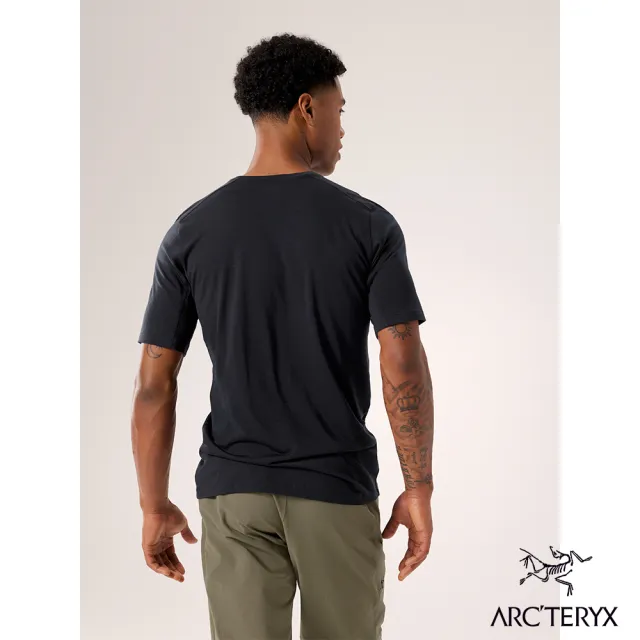 【Arcteryx 始祖鳥官方直營】男 Ionia ArcWord Logo 短袖羊毛T恤(黑)