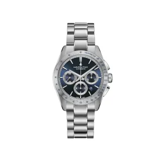 【HAMILTON 漢米爾頓】爵士大師系列 PERFORMER 腕錶 42mm(自動上鍊 三眼 計時 中性 鋼帶 H36616140)