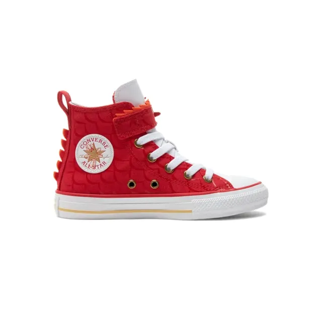 【CONVERSE】Ctas 1V HI 女鞋 大童 紅色 新年 CNY 龍年 魔鬼氈 休閒鞋 A08703C