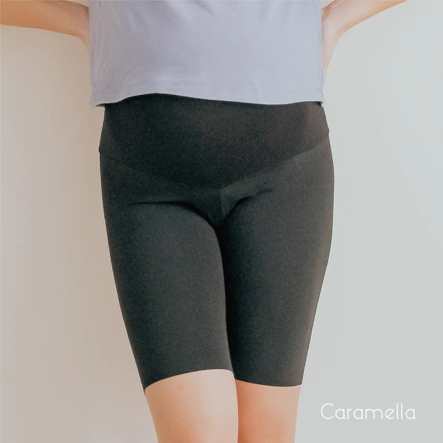 【Caramella】夏季涼感 孕婦褲 懷孕褲 鯊魚褲 騎行褲 孕婦內搭褲 M-XL涼感孕婦托腹褲 C5001