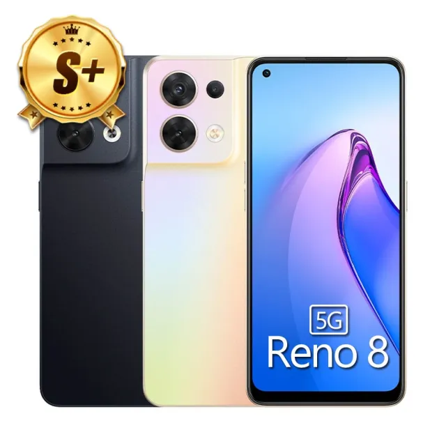 【OPPO】S+級福利品 Reno8 5G 6.4吋 （12G/256G）(贈行動電源+手機掛繩)
