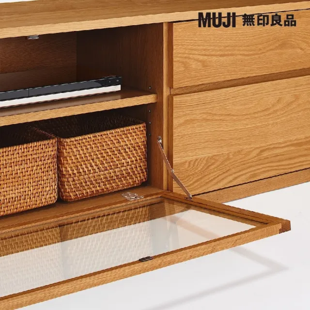 【MUJI 無印良品】橡木影音櫃/寬150CM 寬150*深44*高50.5cm。商品重量：約45kg。(大型家具配送)