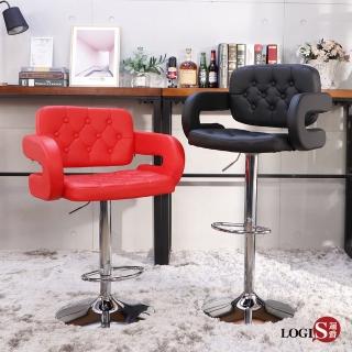 【LOGIS】單入多莉絲皮面吧臺椅(吧檯椅 吧臺椅 美容椅 休閒椅 旋轉椅)