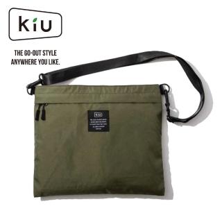 【KIU】日本 原廠貨 中性 300D SACOCHE LARGE 隨身袋 健行/生活/旅行 卡其綠(K109-