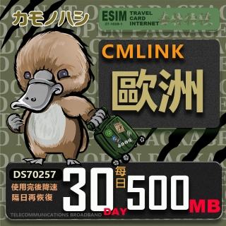【鴨嘴獸 旅遊網絡卡】CMLink 歐洲30日微量型 吃到飽(歐洲多國共用網絡卡 波士尼亞4小國)