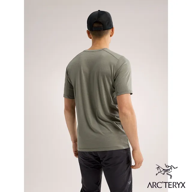 【Arcteryx 始祖鳥官方直營】男 Ionia ArcWord Logo 短袖羊毛T恤(糧草綠)