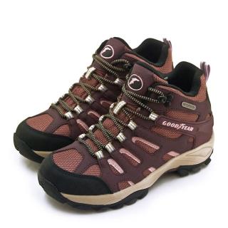 【GOODYEAR 固特異】女 固特異專業多功能郊山防水戶外越野鞋 山之王者系列(酒紅黑 32552)