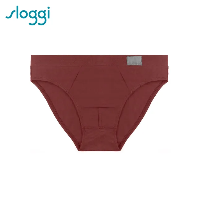 【Sloggi men】GO NATURAL有機環保系列三角褲(復古棕紅)